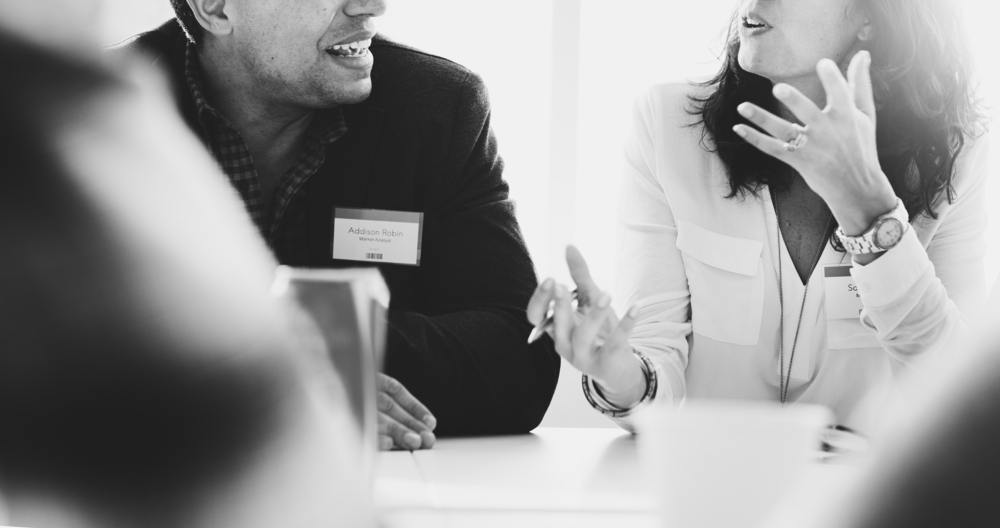 people talking