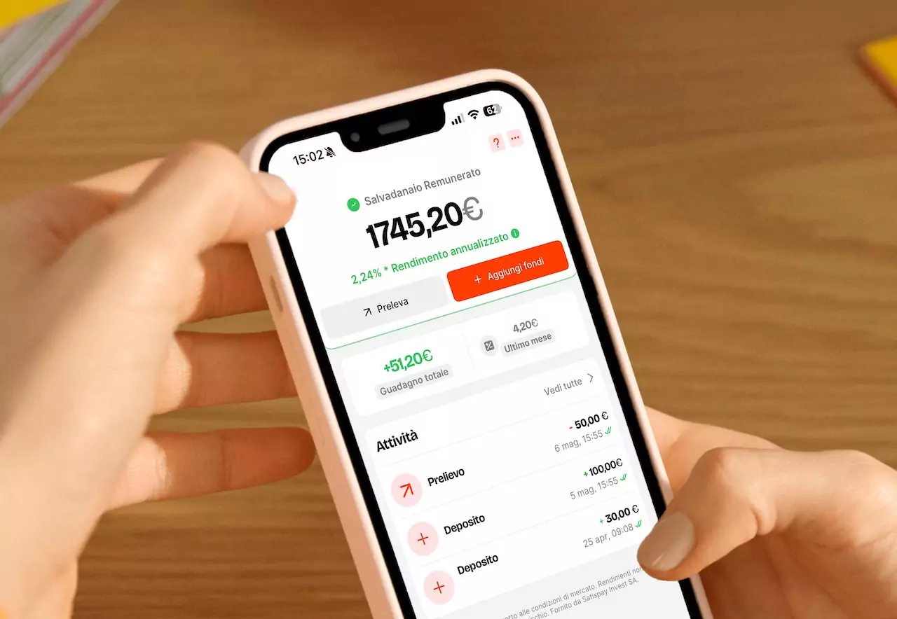 Satispay integra il servizio che consente di fare investimenti