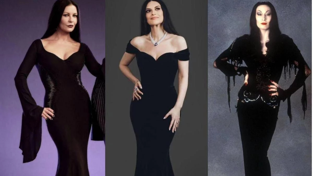 Sanremo, Laura Pausini ‘dark edition’: scende le scale e il web vede Morticia Addams
