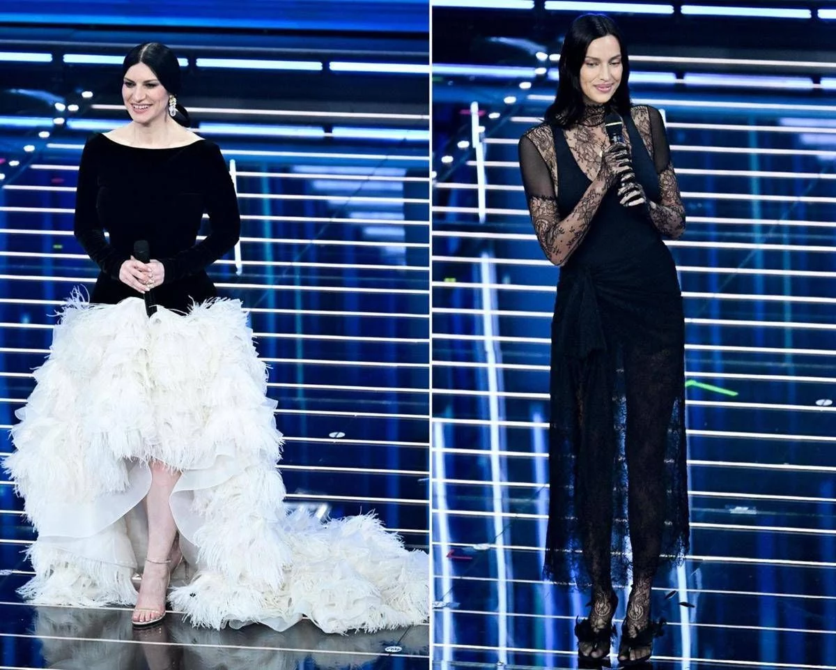 Sanremo, Pausini cigno nero e Irina odalisca: le pagelle ai look della terza serata