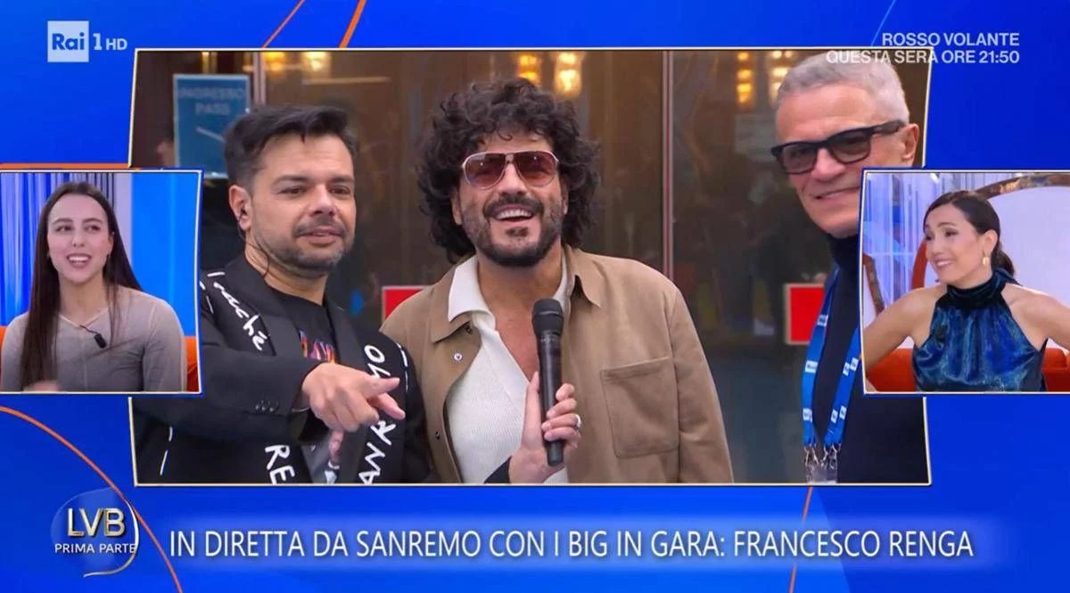 Sanremo, Renga e il siparietto con la figlia Jolanda: “Le prove? Non sono andate benissimo…”