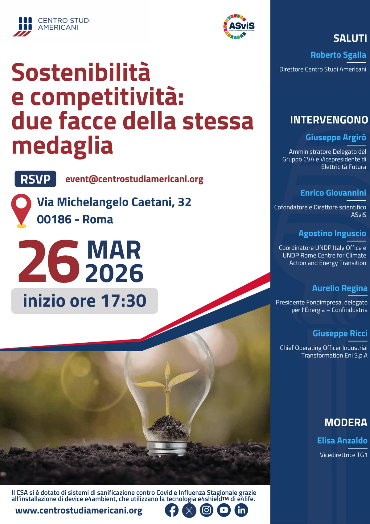 Energia, a Roma l’evento ‘Sostenibilità e competitività: due facce della stessa medaglia’