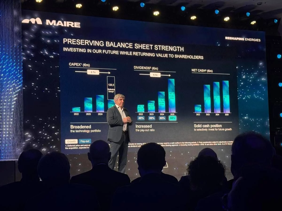 Maire, rivisti a rialzo obiettivi Piano 2026-35