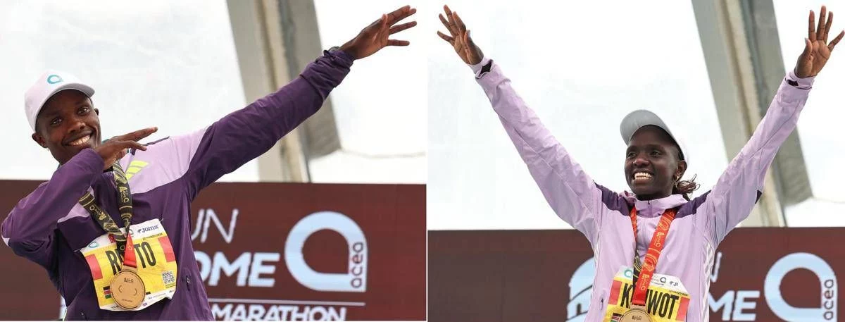 Maratona di Roma 2026, vittoria bis per Rutto. Kibiwot firma record donne