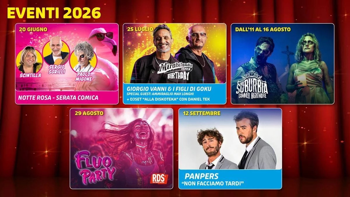 Mirabilandia, annunciato il calendario dell’estate tra eventi e nuove esperienze da brivido