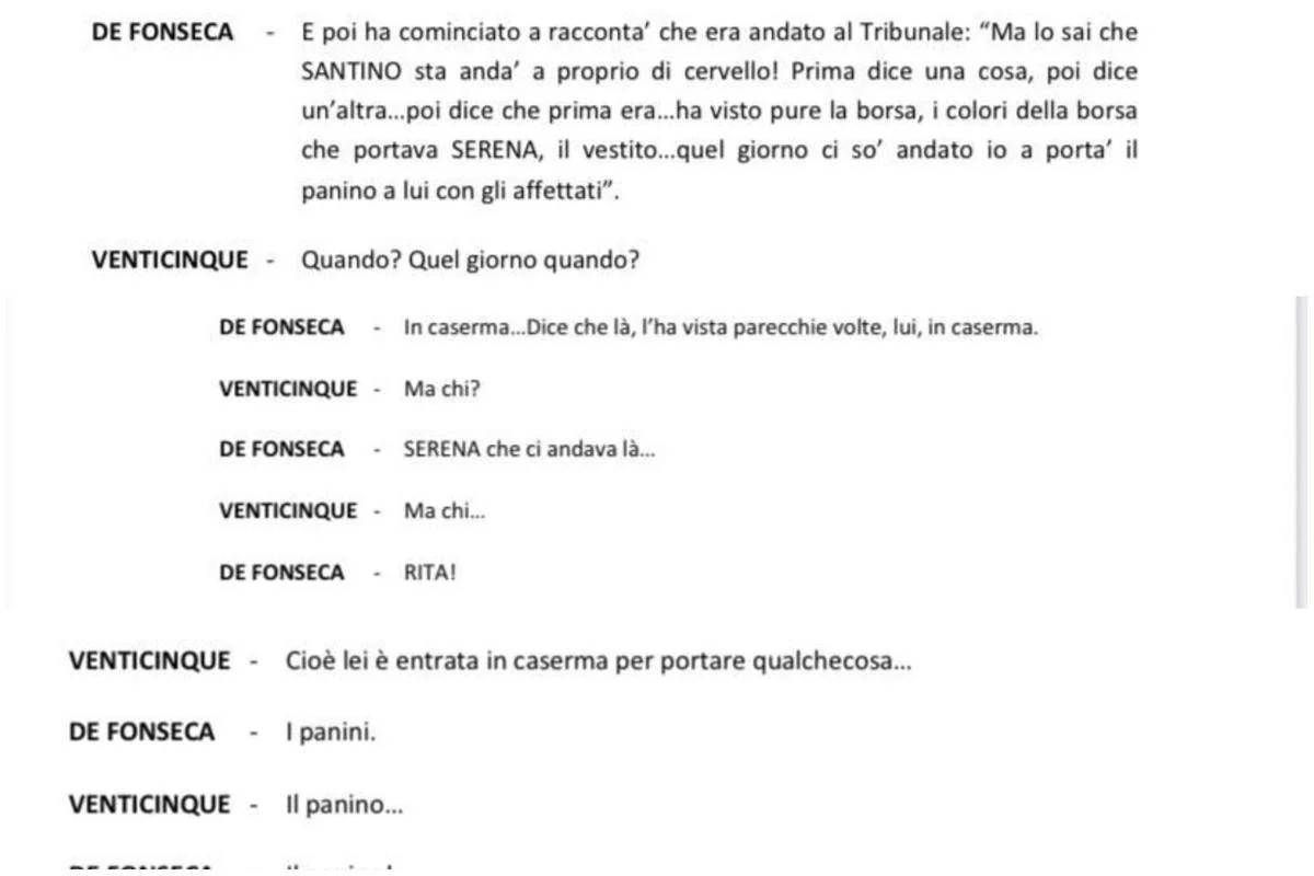 Omicidio Mollicone, teste conferma: “Torriero disse che 1 giugno Serena era in caserma”. Le intercettazioni