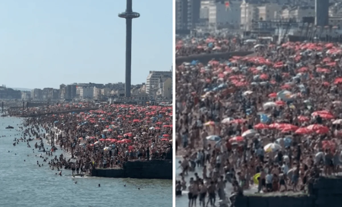 Spiaggia presa d’assalto, ‘sold out’ di ombrelloni e lettini: il video virale