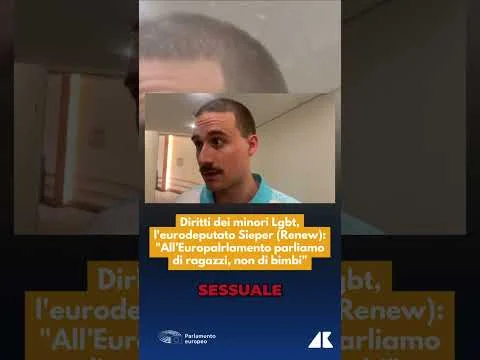 Diritti minori Lgbt, l’eurodeputato Sieper (Renew): “Al Pe parliamo di ragazzi, non di bimbi”