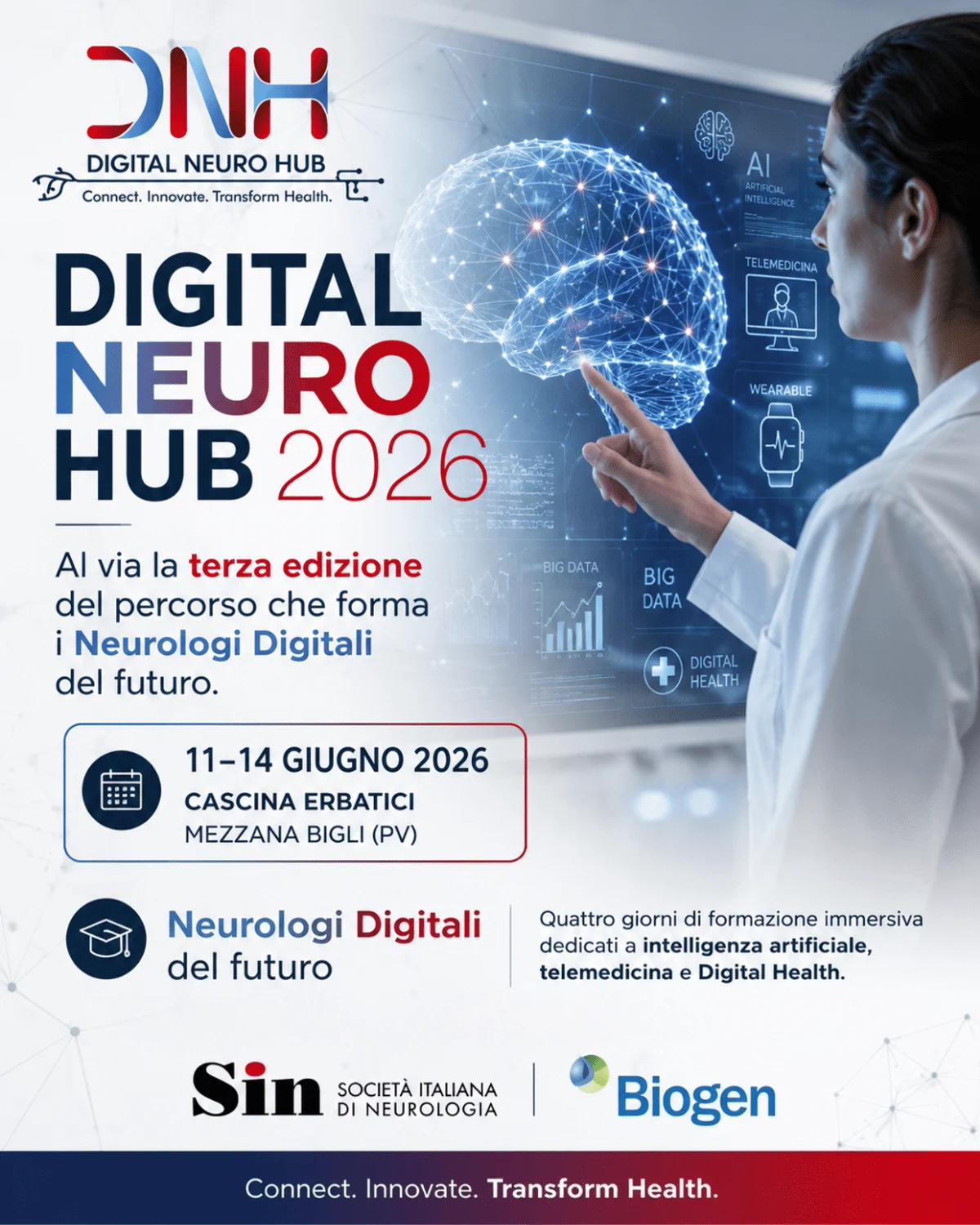 Sanità: Pavia, al via il terzo Digital Neuro Hub di Sin per formare i ‘neurologi digitali’ di domani