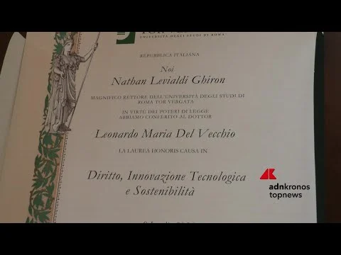 Università: Laurea Honoris causa a Leonardo Maria Del Vecchio